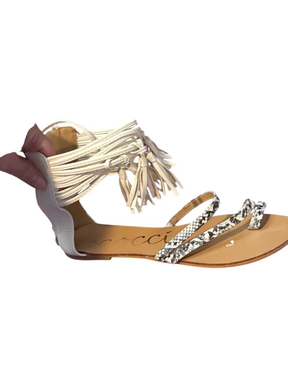 Tassel Gladiator Sandals Women’s Size 10 – Lace-Up Ankle Wrap Boho